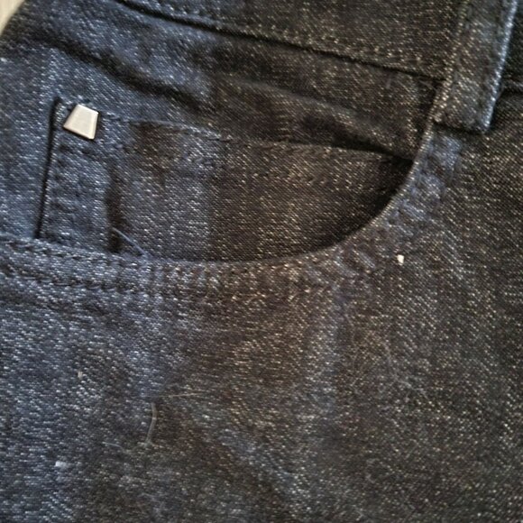 Akris Womens Charcoal Gray jeans size 12 tapered Cotton Demin Mid Rise stretch - Picture 4 of 10
